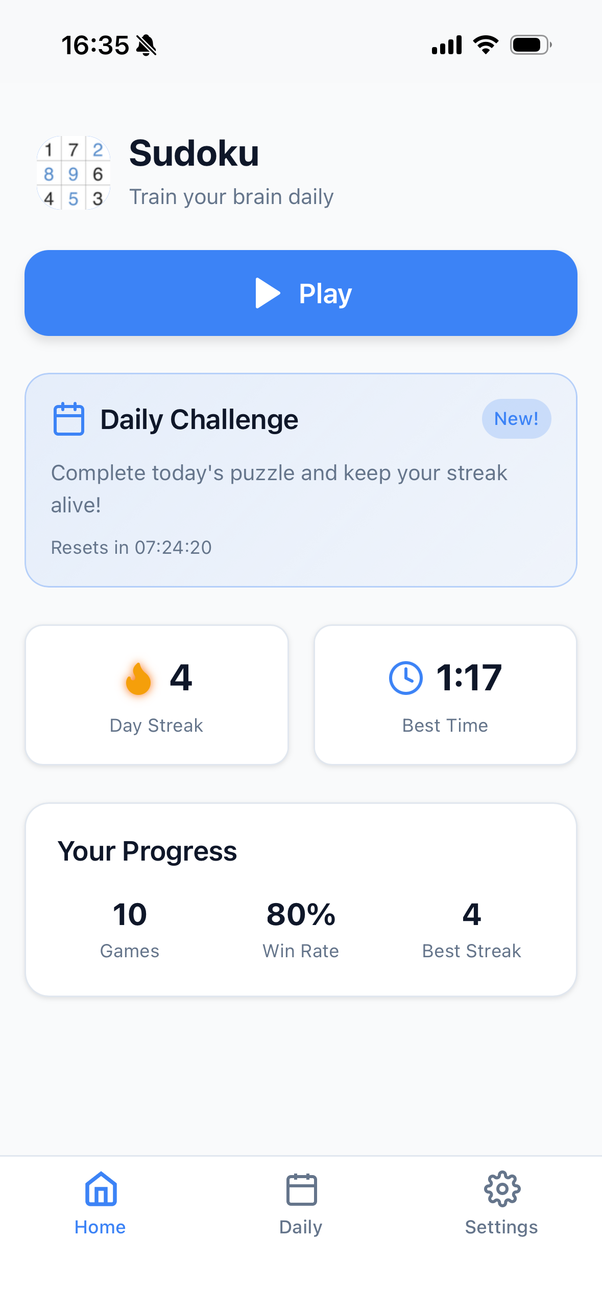 Sudoku App Screenshot