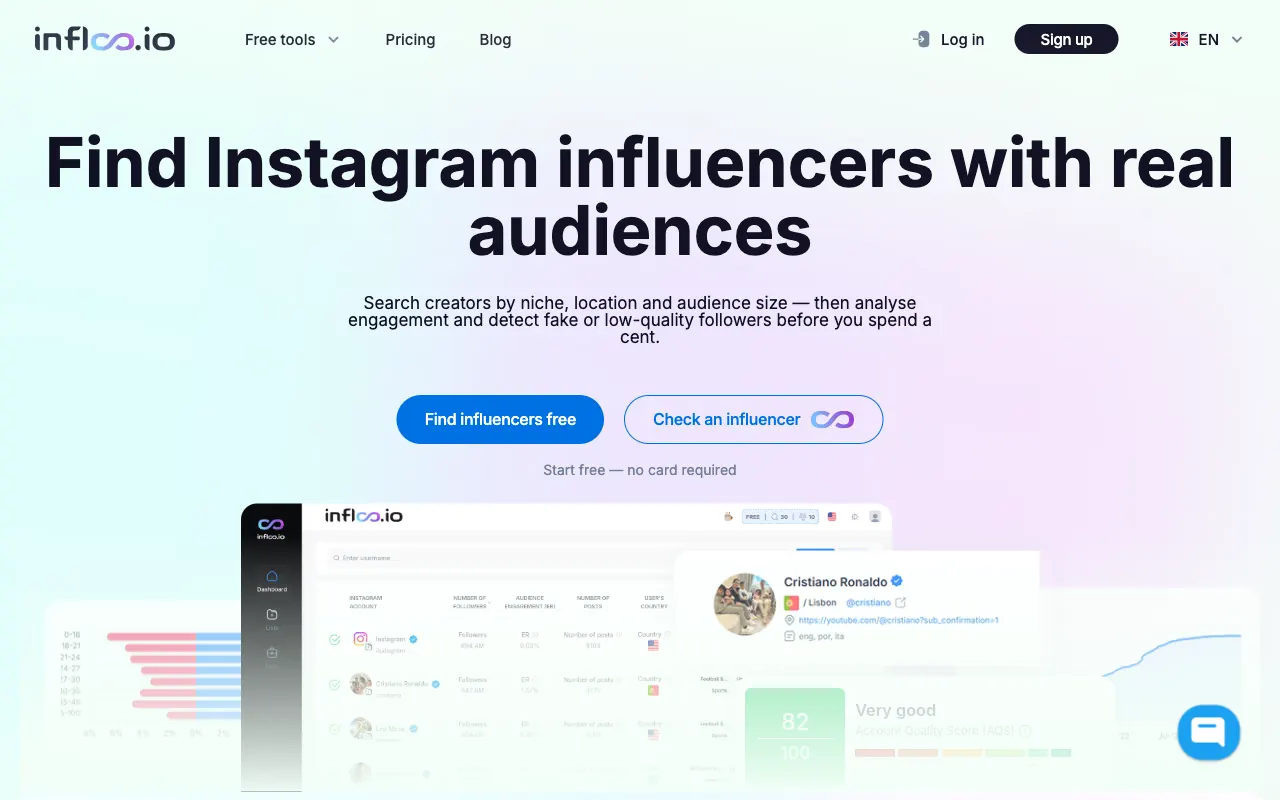 Infloo.io — căutare internațională de influenceri