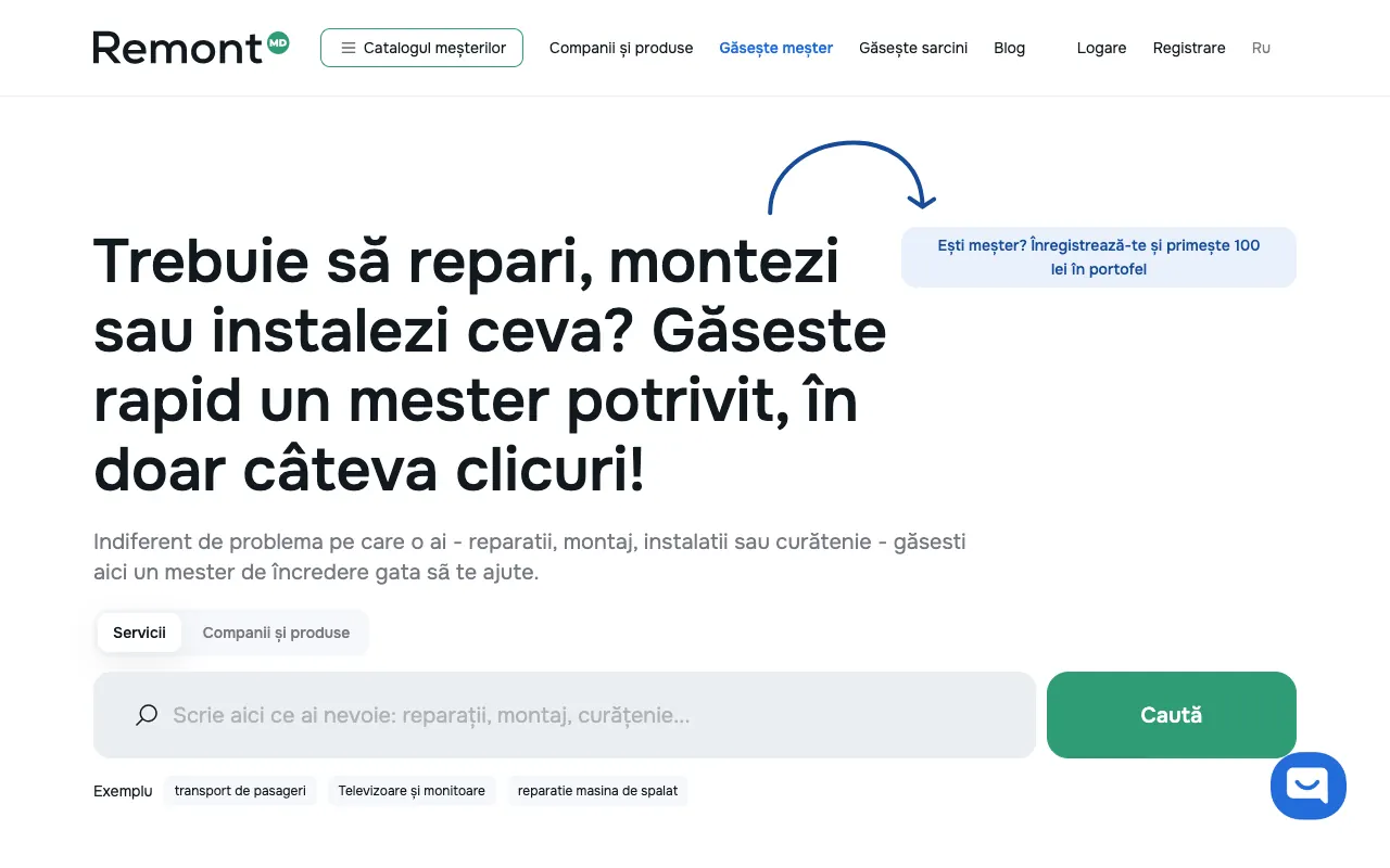 RemontMD — marketplace de servicii